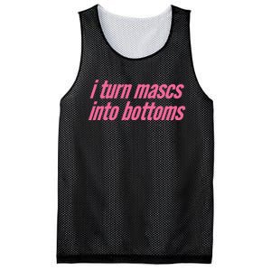 I Turn Mascs Into Bottoms Lesbian Bisexual Pride Mesh Reversible Basketball Jersey Tank