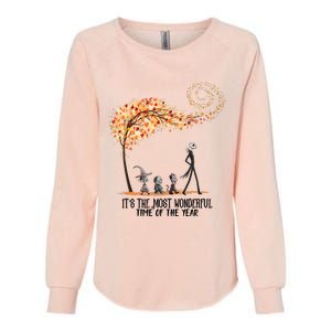 Its The Most Wonderful Time Of The Year Spooky Halloween Witch Womens California Wash Sweatshirt