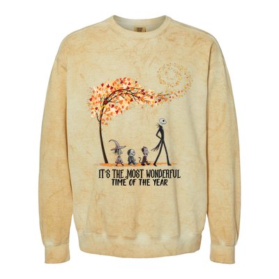 Its The Most Wonderful Time Of The Year Spooky Halloween Witch Colorblast Crewneck Sweatshirt