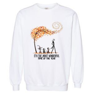 Its The Most Wonderful Time Of The Year Spooky Halloween Witch Garment-Dyed Sweatshirt