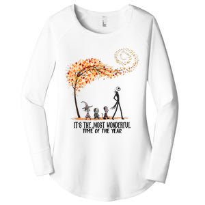 Its The Most Wonderful Time Of The Year Spooky Halloween Witch Women's Perfect Tri Tunic Long Sleeve Shirt