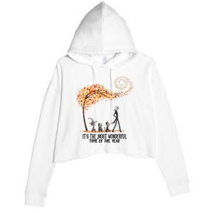 Its The Most Wonderful Time Of The Year Spooky Halloween Witch Crop Fleece Hoodie