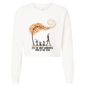 Its The Most Wonderful Time Of The Year Spooky Halloween Witch Cropped Pullover Crew