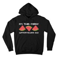 I'm This Many Watermelons Old 3rd Birthday 3 Years Old Hoodie