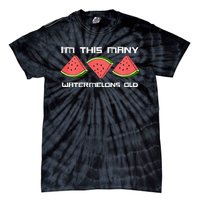 I'm This Many Watermelons Old 3rd Birthday 3 Years Old Tie-Dye T-Shirt