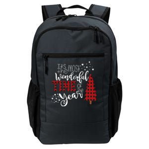 Its The Most Wonderful Time Of The Year Christmas Tree Plaid Daily Commute Backpack