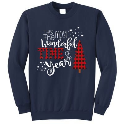 Its The Most Wonderful Time Of The Year Christmas Tree Plaid Sweatshirt