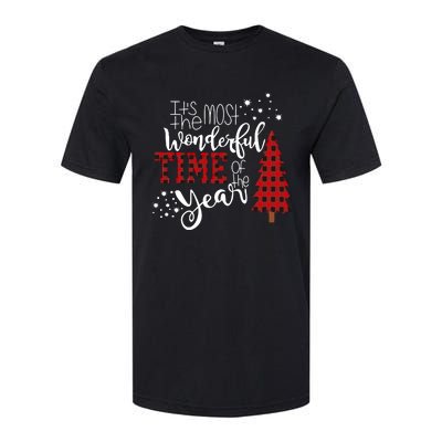 Its The Most Wonderful Time Of The Year Christmas Tree Plaid Softstyle CVC T-Shirt