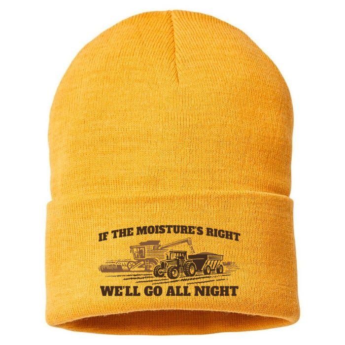 If The Moistures Right WeLl Go All Night Sustainable Knit Beanie