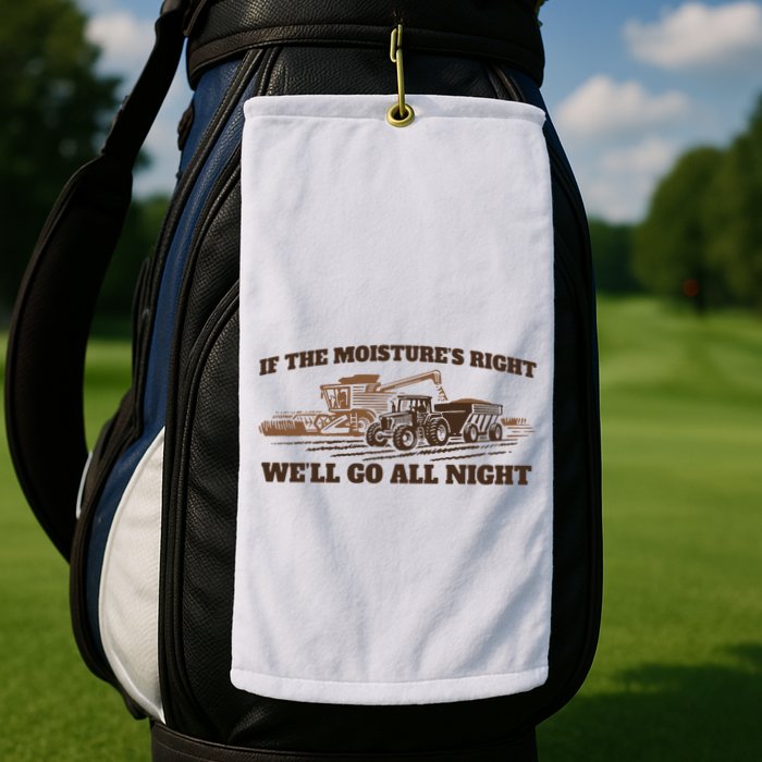 If The Moistures Right WeLl Go All Night Golf Towel