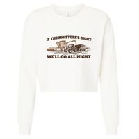 If The Moistures Right WeLl Go All Night Cropped Pullover Crew