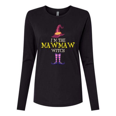 Im The MawMaw Witch Costume Halloween Funny MawMaw Womens Cotton Relaxed Long Sleeve T-Shirt