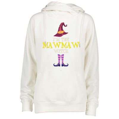 Im The MawMaw Witch Costume Halloween Funny MawMaw Womens Funnel Neck Pullover Hood