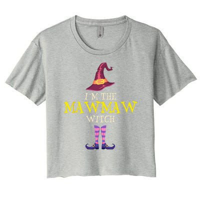 Im The MawMaw Witch Costume Halloween Funny MawMaw Women's Crop Top Tee