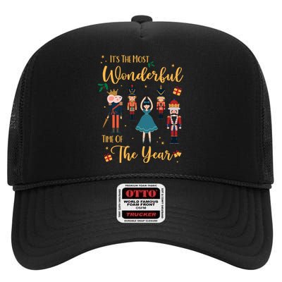 Its The Most Wonderful Time Of The Year Nutcracker Ballet High Crown Mesh Back Trucker Hat