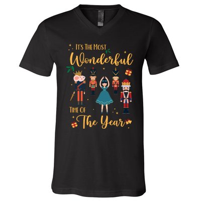 Its The Most Wonderful Time Of The Year Nutcracker Ballet V-Neck T-Shirt