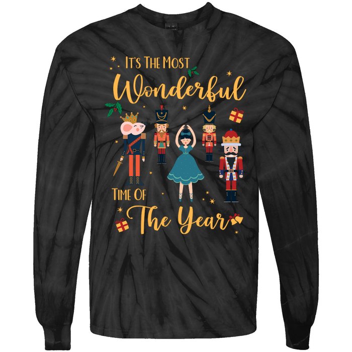 Its The Most Wonderful Time Of The Year Nutcracker Ballet Tie-Dye Long Sleeve Shirt