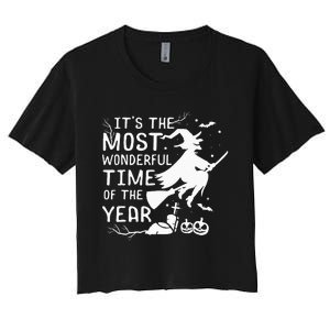 Its The Most Wonderful Time Of The Year Halloween Costume Women's Crop Top Tee