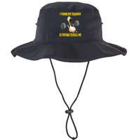 I Think My Trainer Is Trying To Kill Me Funny Workout Gym Bucket Hat
