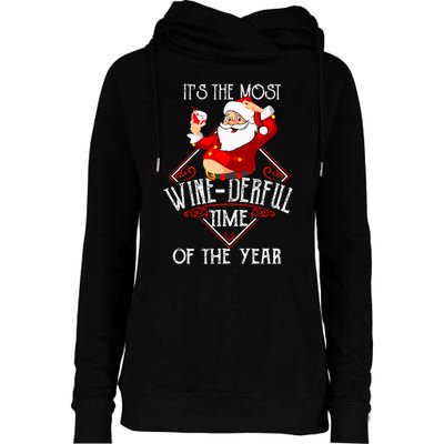 ItS The Most Winederful Time Of The Year Womens Funnel Neck Pullover Hood