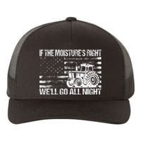 If The MoistureS Right WeLl Go All Night Vintage Usa Flag Yupoong Adult 5-Panel Trucker Hat