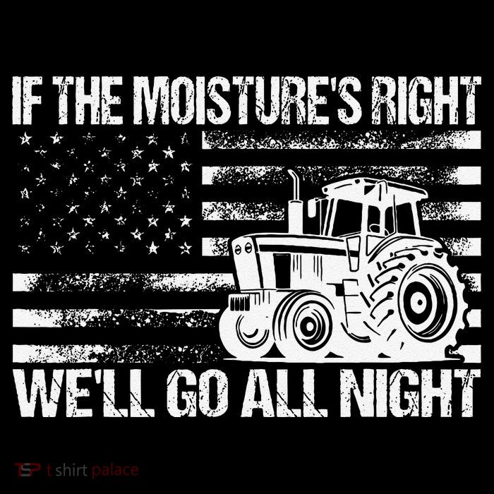 If The MoistureS Right WeLl Go All Night Vintage Usa Flag T-Shirt