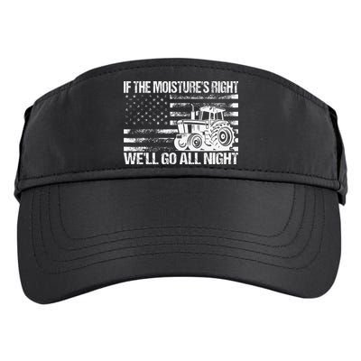 If The MoistureS Right WeLl Go All Night Vintage Usa Flag Adult Drive Performance Visor
