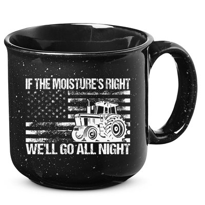 If The MoistureS Right WeLl Go All Night Vintage Usa Flag 15oz Campfire Ceramic Mug