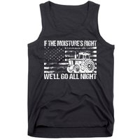 If The MoistureS Right WeLl Go All Night Vintage Usa Flag Tank Top
