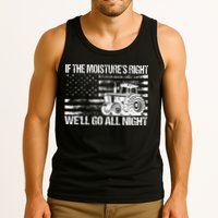 If The MoistureS Right WeLl Go All Night Vintage Usa Flag Tank Top