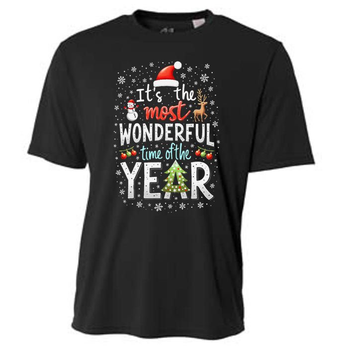 ItS The Most Wonderful Time Of The Year Xmas Christmas Tree Cooling Performance Crew T-Shirt