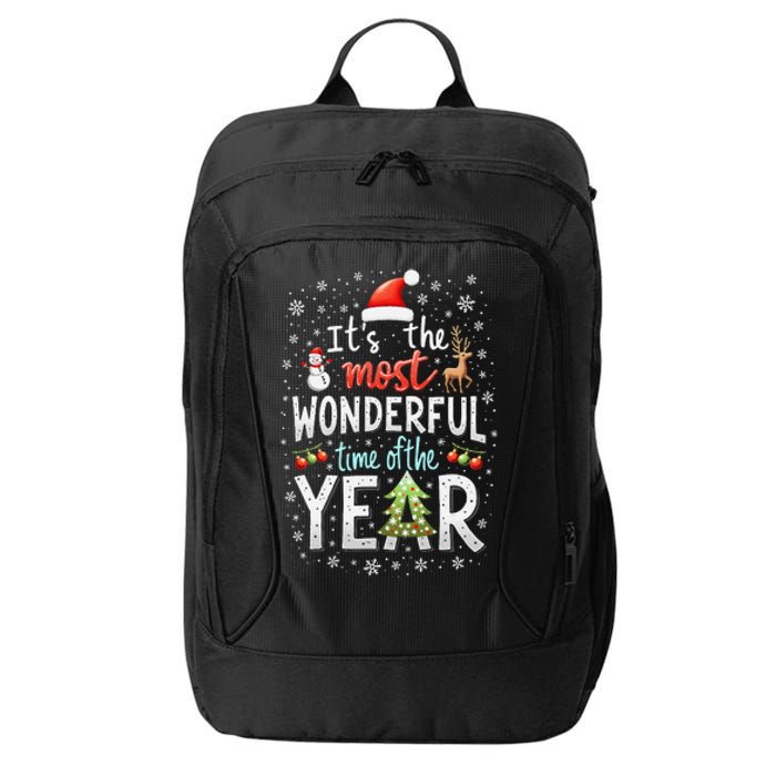 ItS The Most Wonderful Time Of The Year Xmas Christmas Tree City Backpack