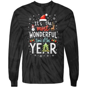 ItS The Most Wonderful Time Of The Year Xmas Christmas Tree Tie-Dye Long Sleeve Shirt