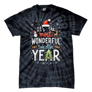 ItS The Most Wonderful Time Of The Year Xmas Christmas Tree Tie-Dye T-Shirt