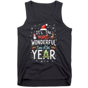 ItS The Most Wonderful Time Of The Year Xmas Christmas Tree Tank Top