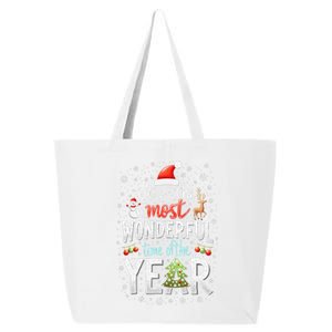 ItS The Most Wonderful Time Of The Year Xmas Christmas Tree 25L Jumbo Tote