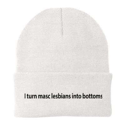 I Turn Masc Lesbian Into Bottoms Knit Cap Winter Beanie