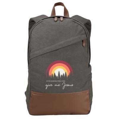 In The Morning When I Rise Give Me Jesus Cotton Canvas Backpack