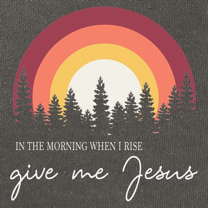 In The Morning When I Rise Give Me Jesus Cotton Canvas Backpack
