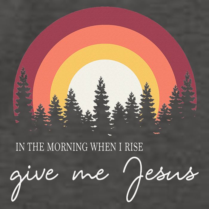In The Morning When I Rise Give Me Jesus Vector Backpack