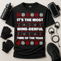 It's The Most WineDerful Time Of The Year Fun Ugly Christmas Performance Shirt