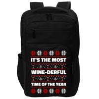 It's The Most WineDerful Time Of The Year Fun Ugly Christmas Impact Tech Backpack