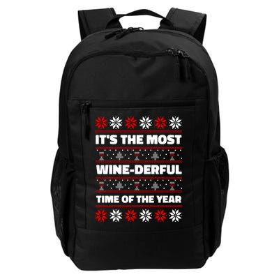 It's The Most WineDerful Time Of The Year Fun Ugly Christmas Backpack