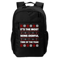 It's The Most WineDerful Time Of The Year Fun Ugly Christmas Backpack