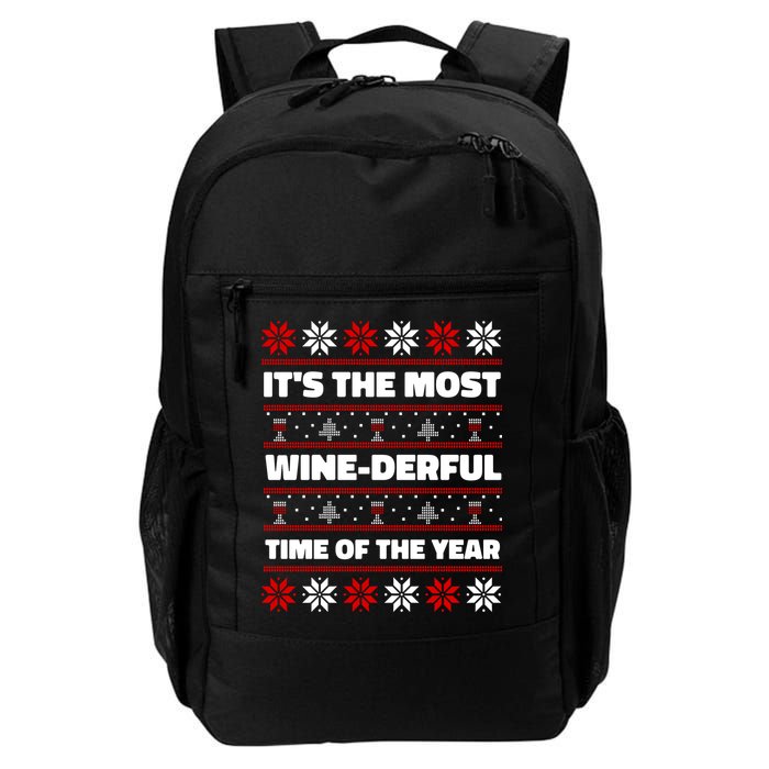 It's The Most WineDerful Time Of The Year Fun Ugly Christmas Backpack