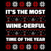 It's The Most WineDerful Time Of The Year Fun Ugly Christmas Bucket Hat