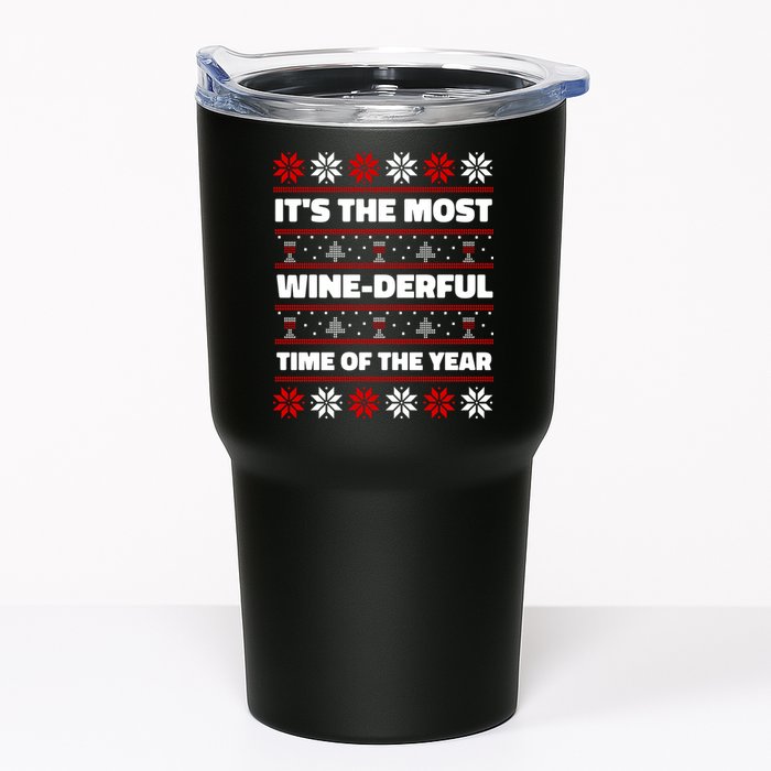 It's The Most WineDerful Time Of The Year Fun Ugly Christmas Tumbler