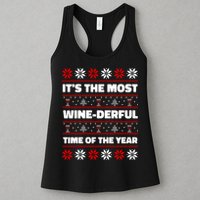 It's The Most WineDerful Time Of The Year Fun Ugly Christmas Womens Tank Top
