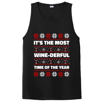 It's The Most WineDerful Time Of The Year Fun Ugly Christmas PosiCharge Competitor Tank