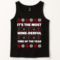 It's The Most WineDerful Time Of The Year Fun Ugly Christmas Tank Top